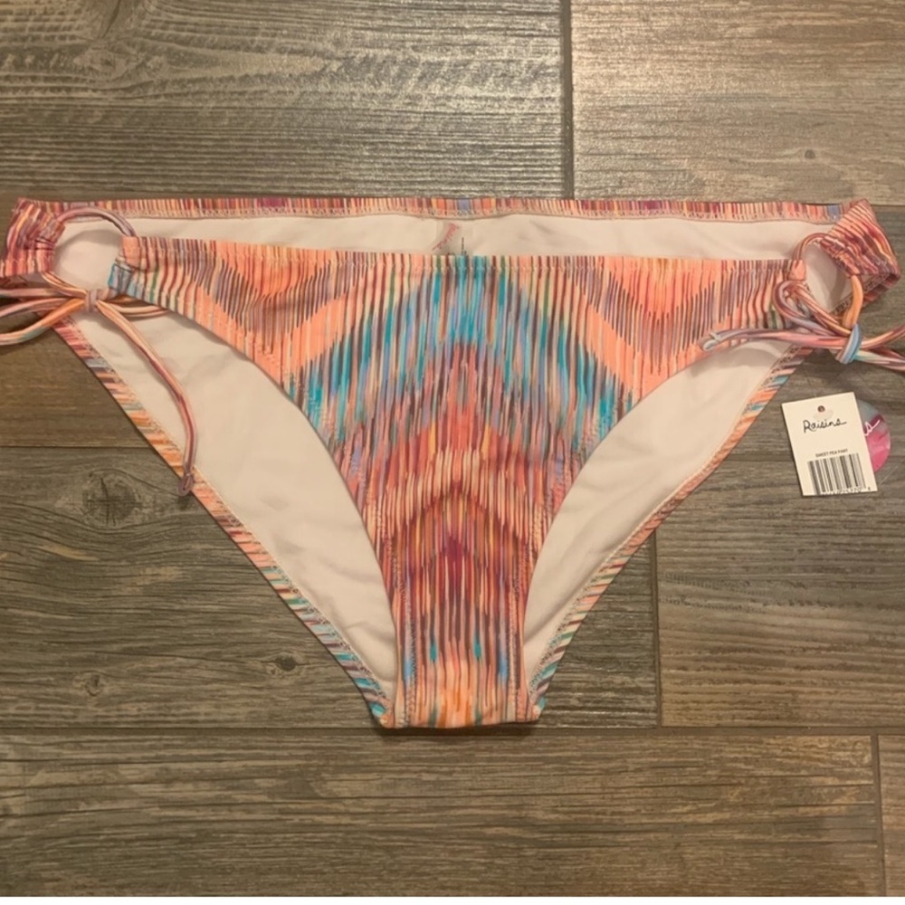 NWT Raisins Bikini Set XL Juniors Off Shoulder Lace Front Bikini Top & Bottoms - Picture 15 of 15
